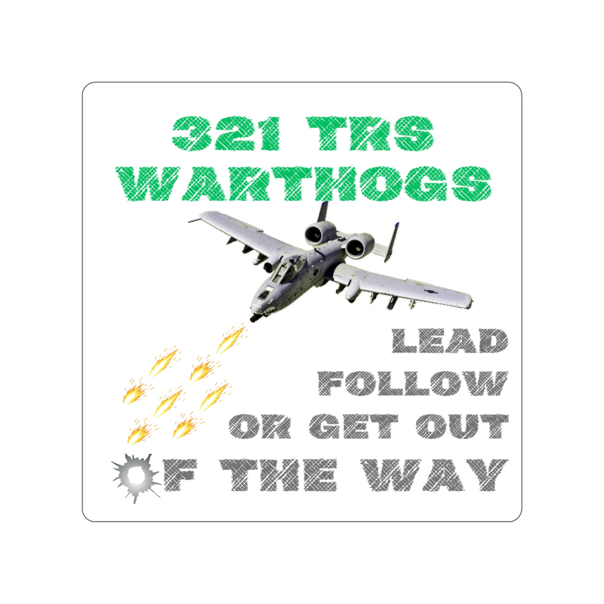 321 TRS Warthogs Decal – Aim High Shop